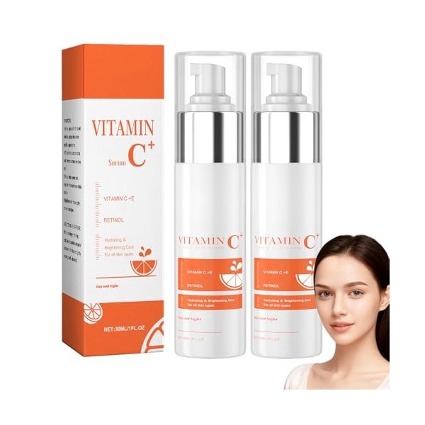 Vitamin C Serum for Women, Dark Spot Remover for Face, Hydrating Anti Aging Face Serum with Retinol & Vitamin E, Brightening ...