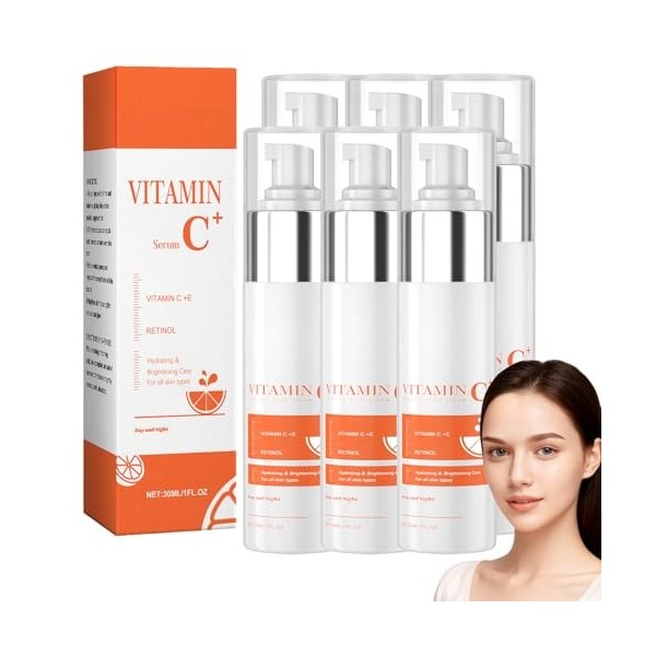 Vitamin C Serum for Women, Dark Spot Remover for Face, Hydrating Anti Aging Face Serum with Retinol & Vitamin E, Brightening ...