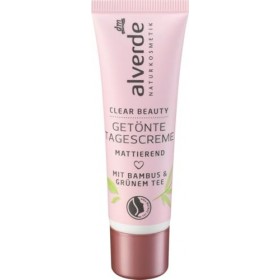 Alverde Naturkosmetic Crème de jour teintée matifiante 30 ml avec extrait de bambou et de thé vert