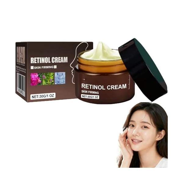 Lot de 2 crèmes anti-rides au rétinol avancées, crème de jour et de nuit pour femme contre le vieillissement de la peau, crèm...