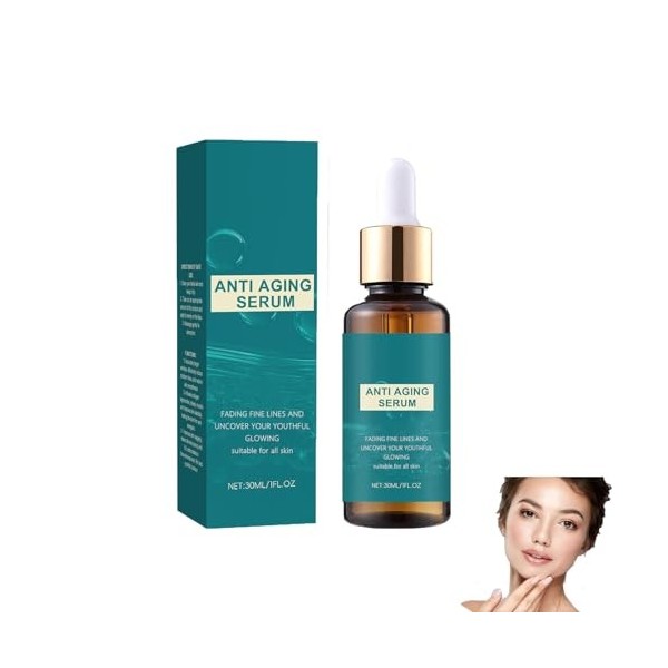 Sérum anti-aageux pour les femmes - lhumidité de la création, lhydratation, réduit les ridules et les rides, décollant des C...