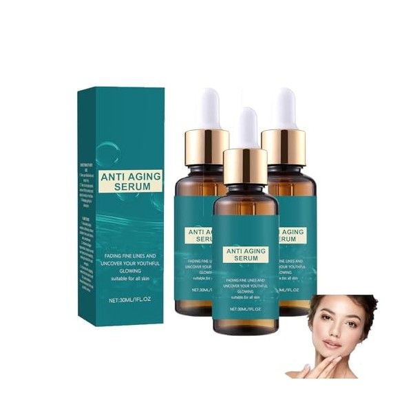 Sérum anti-aageux pour les femmes - lhumidité de la création, lhydratation, réduit les ridules et les rides, décollant des C...