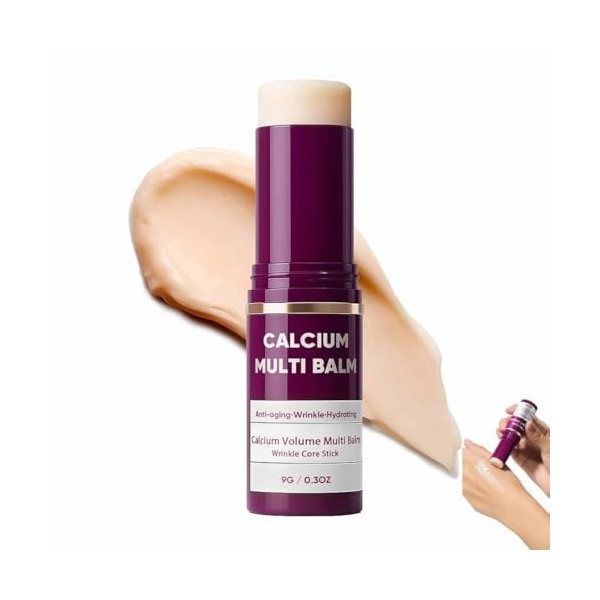 Calcium Multi Balm,Baume Multi-vitaminé Au Calcium,tige de noyau de rides,CrèMe Réparatrice Et Hydratante Intensive,Stick hyd...