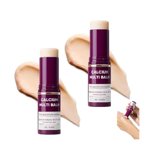 Calcium Multi Balm,Baume Multi-vitaminé Au Calcium,tige de noyau de rides,CrèMe Réparatrice Et Hydratante Intensive,Stick hyd...