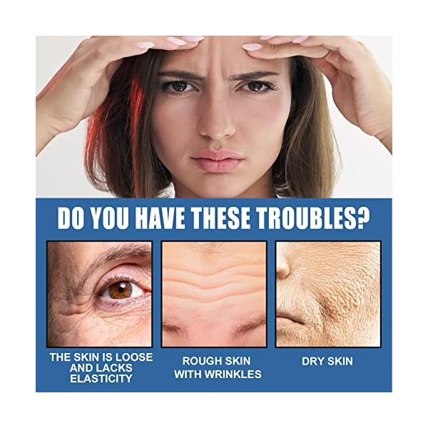 Crème hydratante anti-rides - 5 secondes Crème délimination des rides instantanées, crème hydratante anti-âge pour le levage ...