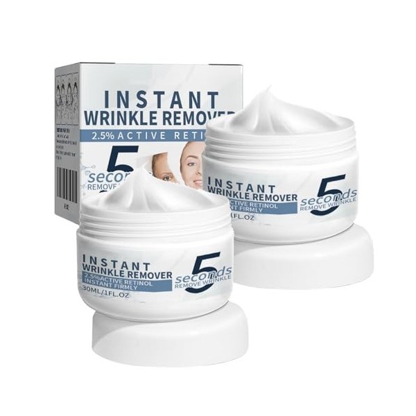 Crème hydratante anti-rides - 5 secondes Crème délimination des rides instantanées, crème hydratante anti-âge pour le levage ...