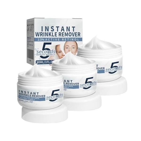 Crème hydratante anti-rides - 5 secondes Crème délimination des rides instantanées, crème hydratante anti-âge pour le levage ...