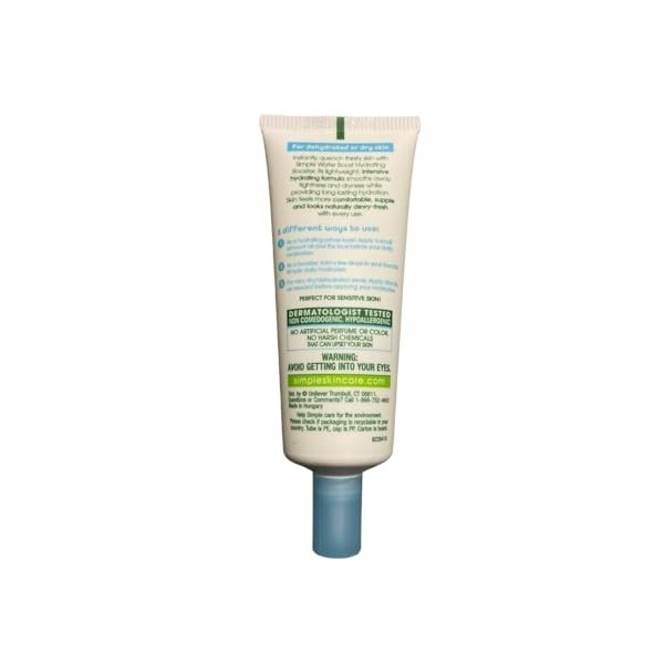 Simple Water Boost Lot de 2 boosters hydratants pour peaux sèches et sensibles 25 ml