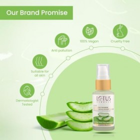 Lotus Herbals Sérum éclaircissant à laloe vera actif et niacinamide | Améliore léclat et hydrate la peau | Sans praben | To