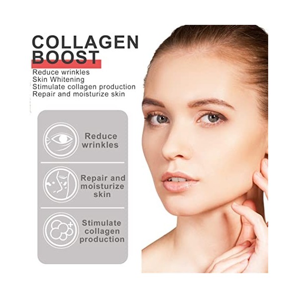 Sérum Booster De Collagène, Correcteur De Taches Brunes, Sérum À La Vitamine C, Crème Booster De Collagène, Éclaircir Et Raff...