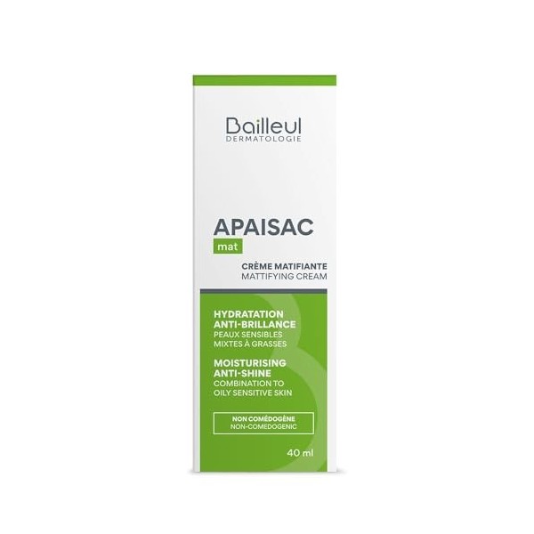Apaisac Biorga Crème Matifiante Mat 40 ml Crème Jour et Nuit