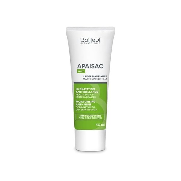 Apaisac Biorga Crème Matifiante Mat 40 ml Crème Jour et Nuit