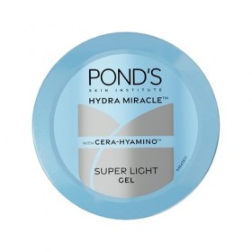 PONDS Gel hydratant super léger sans huile 100 g, avec acide hyaluronique et vitamine E pour une peau fraîche et éclatante e