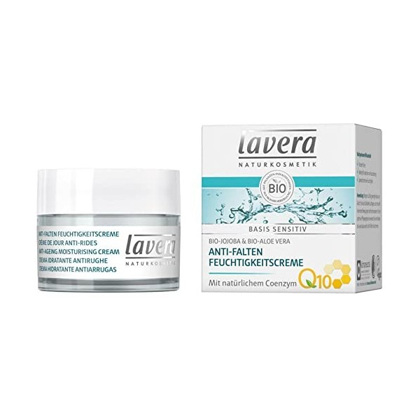 Lavera: Basis Sensitiv Anti-Falten Feuchtigkeitscreme Q10 50 ml Crème Jour et Nuit