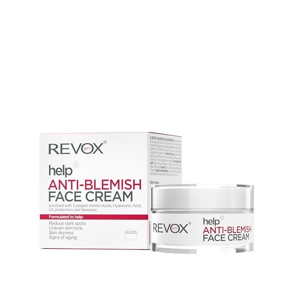 REVOX B77 - Crème Visage Anti-Imperfections, 50 ml, Réduit Les Taches Brunes, Unifie Le Teint, Hydrate Et Réduit La Sécheress