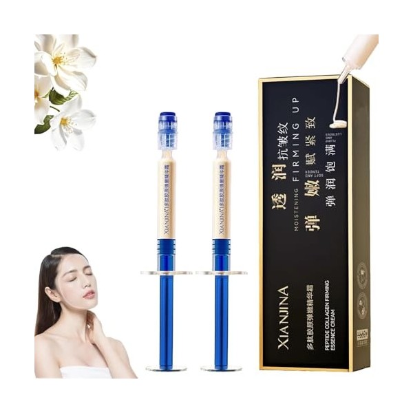 Lotion anti-rides au collagène micromoléculaire, crème raffermissante au collagène et peptides, hydratante et raffermissante ...