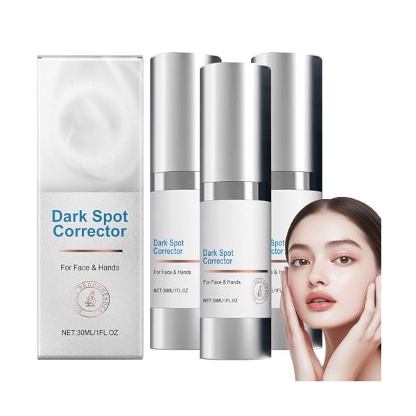 Correcteur de taches brunes, crème éclaircissante pour peaux foncées, crème blanchissante anti-taches de rousseur, avec techn...