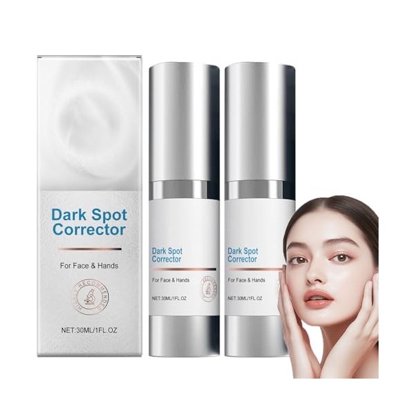 Correcteur de taches brunes, crème éclaircissante pour peaux foncées, crème blanchissante anti-taches de rousseur, avec techn...