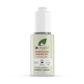 dr.organic argan facial olio siero viso per pelli secche e mature 30 ml