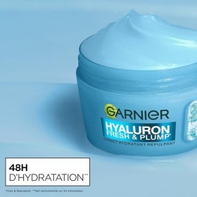 GARNIER - SkinActive - Routine Hyaluron - Crème Sorbet Hydratante Repulpante Fresh & Plump 85 ml + Sérum Gel Repulpant & Ré