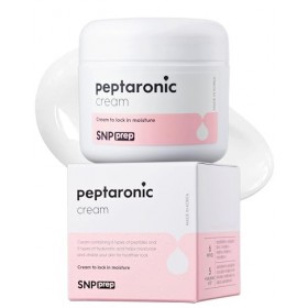 Crème Visage SNP Prep Peptaronic – Hydratant tout-en-un coréen avec 6 peptides et 5 types dacides hyaluroniques pour une hyd