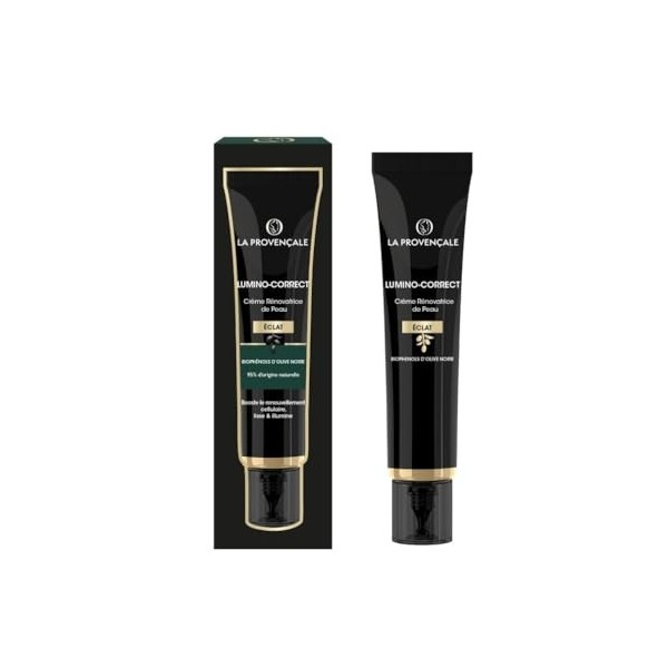 La Provençale Lumino-Correct - Crème Rénovatrice de Peau booster dÉclat - Biophénols dOlive noire - Tous types de peaux - E C...