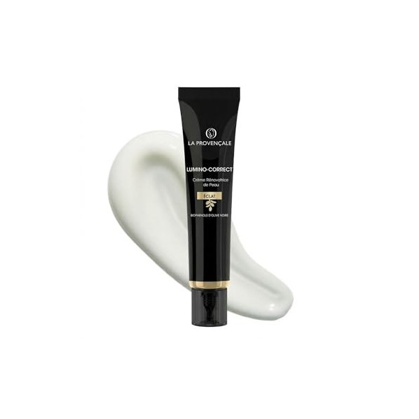 La Provençale Lumino-Correct - Crème Rénovatrice de Peau booster dÉclat - Biophénols dOlive noire - Tous types de peaux - E C...