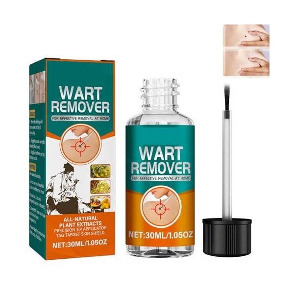 Liquide Délimination Des Verrues,Liquide Anti Verrues,Sérums Délimination Des Acrochordons,Pour Les Types De Peau,30ml