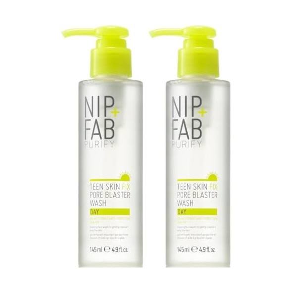 Nip+Fab Teen Skin Fix Pore Blaster Nettoyage De Jour Du Visage À LAcide Salicylique | Huile DArbre À Thé Nettoyant Purifian C...