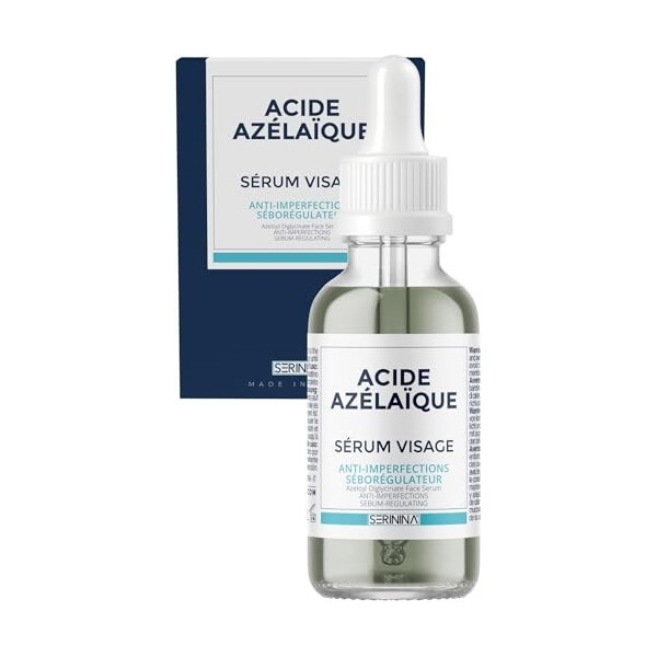 SERININA Sérum Visage Cosmétique à l’Azeloyl Diglycinate | Niacinamide et Zinc | 30 ml