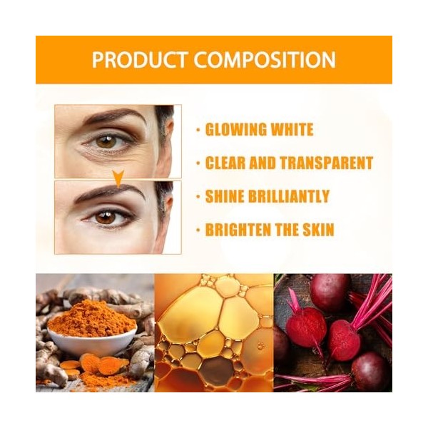 Crème Pour Le Visage Au Curcuma, Crème Hydratante Naturelle éclaircissante Au Curcuma, Crème Anti-âge Pour éliminer Les Tache