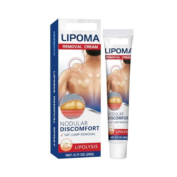 Crème,Crème Délimination Des Lipomes,Doux et Efficace,20g