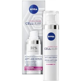 NIVEA Sérum anti-âge concentré anti-rides avec acide hyaluronique et folique, sérum concentré à lacide hyaluronique pour une