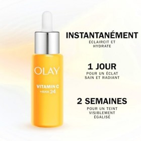 Sérum à la Vitamine C Olay pour le Visage, Soin de la Peau avec AHA et Niacinamide à 99% de Pureté. Soin Éclat avec 3 Actions