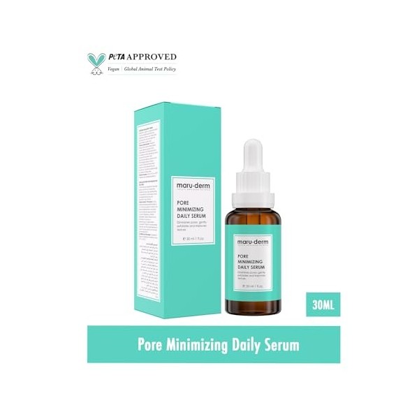 Maruderm Sérum Quotidien Réducteur de Pores - Soin Visage Affinant, Matifiant et Lissant - Pour une Peau Équilibrée et Sans I