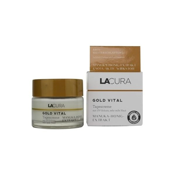 Lacura Gold Vital Crème de jour à lextrait de miel de Manuka Peau très mature 50 ml