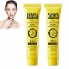 Papaya Lot de 2 crèmes blanchissantes pour le corps - Crème éclaircissante pour le corps - Pommade papaye - Crème réparatrice