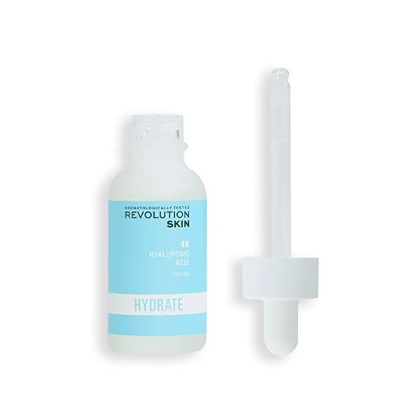 Revolution Skincare London Revolution Skin, Sérum visage à lacide hyaluronique 4X, 30ml Lot de 2 Crème Jour et Nuit