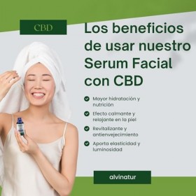 ALVINATUR Sérum Visage au CBD 30 ml avec Compte-gouttes en Verre