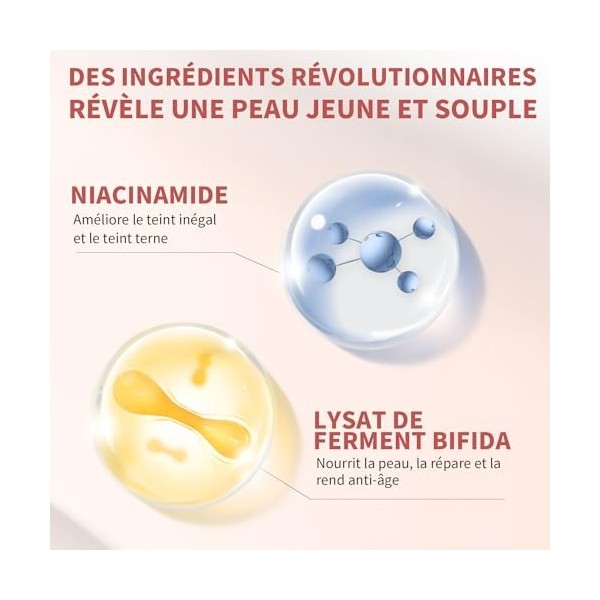 RAZUYEN Sérum anti-âge réduit les rides, les ridules et lisse la peau, sérum raffermissant pour le visage pour une peau éclat