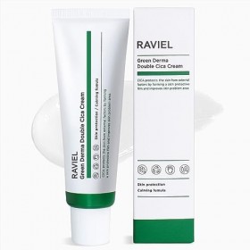 RAVIEL Crème Green Derma Double Cica, pour tous les types de peau, hydratant doux, hydratant en profondeur, éclaircissant, pr