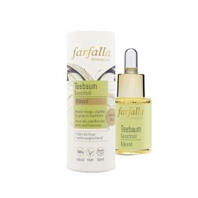 farfalla Huile pour le visage de larbre à thé - Purification - Cosmétique 100% naturel certifié, 15 ml