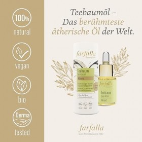 farfalla Huile pour le visage de larbre à thé - Purification - Cosmétique 100% naturel certifié, 15 ml