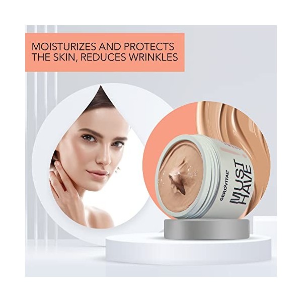 DD Crème Hydratante avec 1% de Peptides et SPF 15, Vitamine E, DD Crème Défense Quotidienne | Peau Uniforme, Protégée et Toni