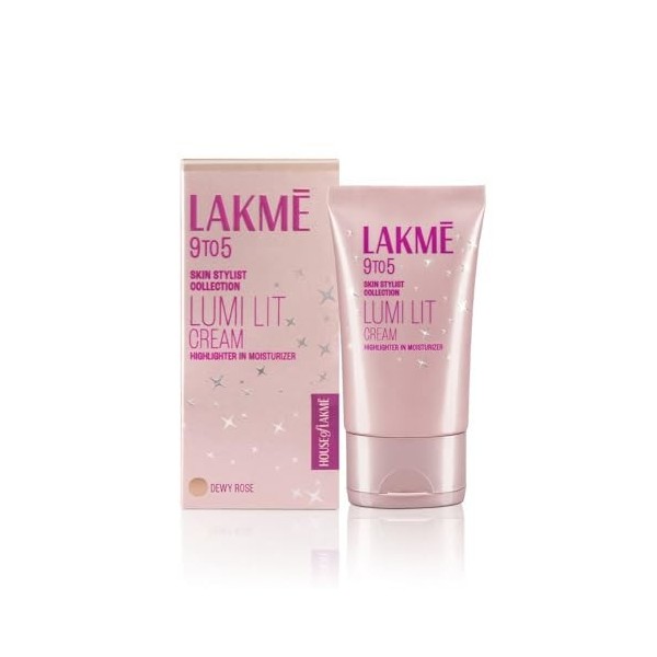 Lakme Lumi Crème hydratante avec surligneur, enrichie en niacinamide pour tous types de peaux 30 g