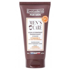 EVOLUDERM – Soin Hydratant Énergisant Homme – 50 ml – 97% d’Origine Naturelle – Végan – Fabrication Française Crème Jour et Nuit