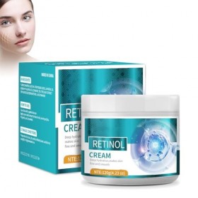 Crème Au Rétinol, Crème Hydratante Visage Antirides, Antiâge,Anti Taches Jour, Anti Ride, Anti Age, Unifie le Teint, Hydrater