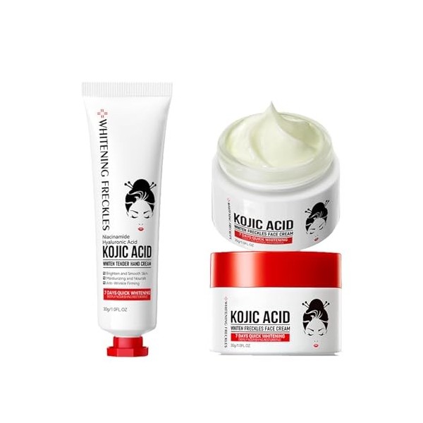 Crème éclaircissante pour peau foncée, Crème anti-taches de rousseur, réduire les taches brunes, Crème For Les Mains À Lacid