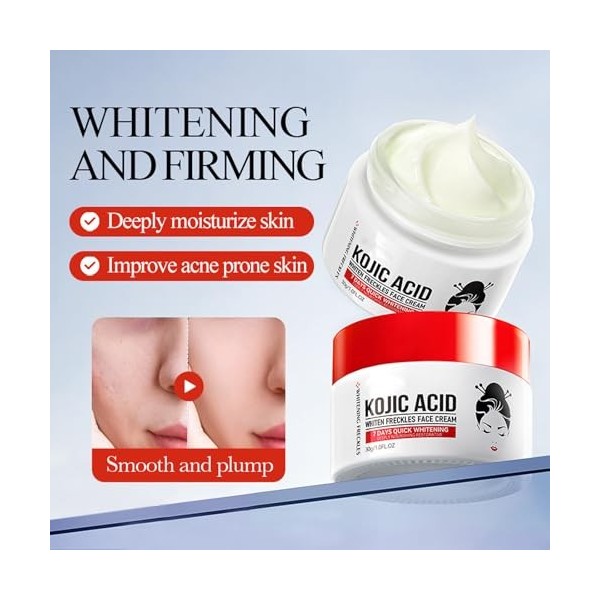 Crème éclaircissante pour peau foncée, Crème anti-taches de rousseur, réduire les taches brunes, Crème For Les Mains À Lacid