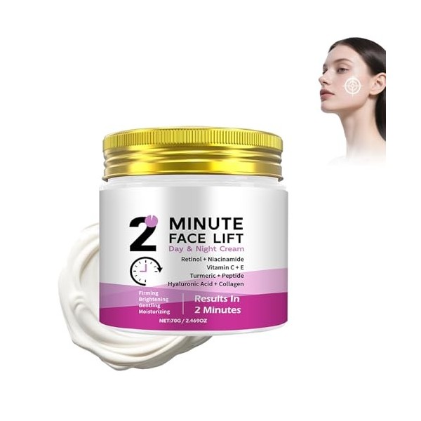 Crème anti-rides haute efficacité au rétinol, Crème Naturelle Anti-âge et Anti-rides pour le Visage Jour et Nuit pour Femmes 